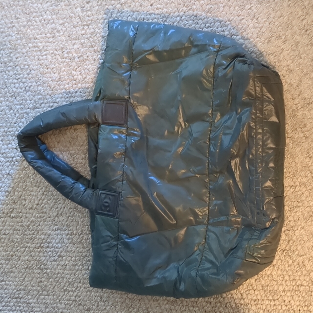 COPY - Chanel Coco cocoon blue burgundy nylon XL tote